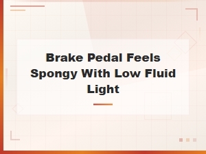Brake Pad Wear Effects: Spongy Brake Pedal with Low Fluid Warning Light